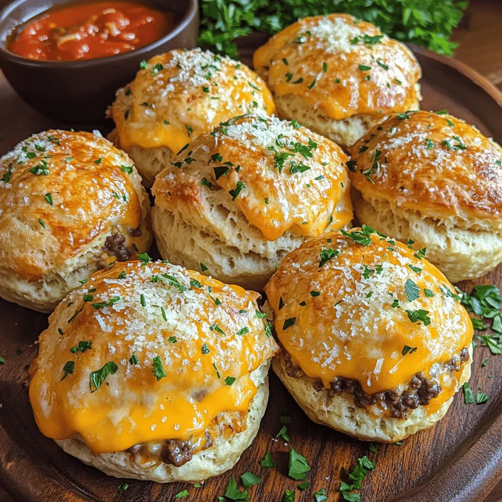 Garlic Parmesan Cheeseburger Bombs Tasty Snack Idea