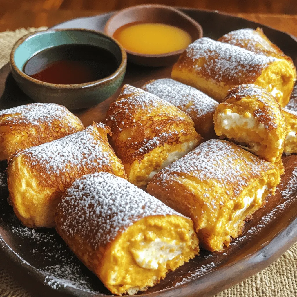 Pumpkin Cheesecake French Toast Roll Ups Delightful Treat