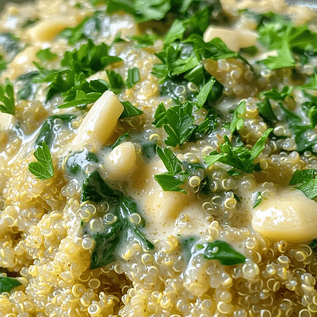 Creamy Garlic Parmesan Quinoa Rich and Flavorful Dish