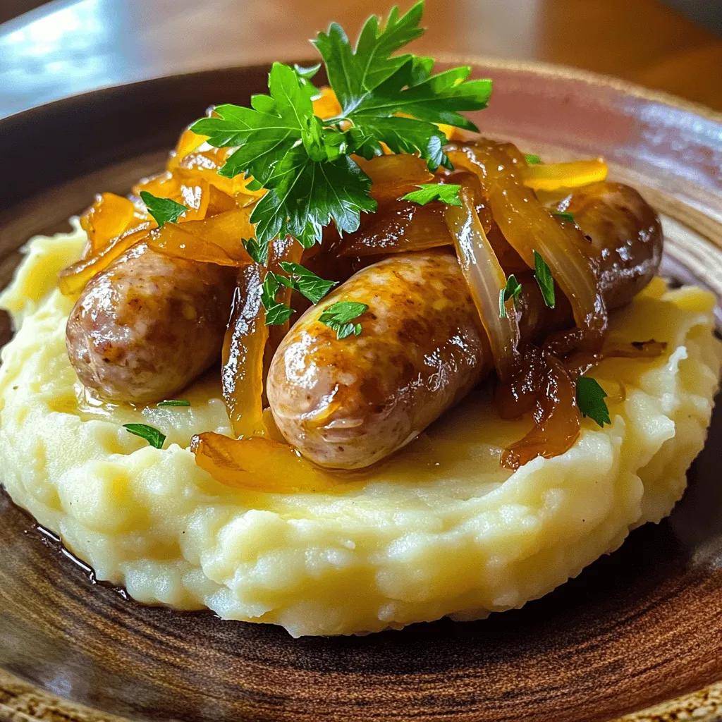To make a delicious plate of bangers and mash, you need some simple ingredients. This dish is easy and comforting. Here’s what you will need: