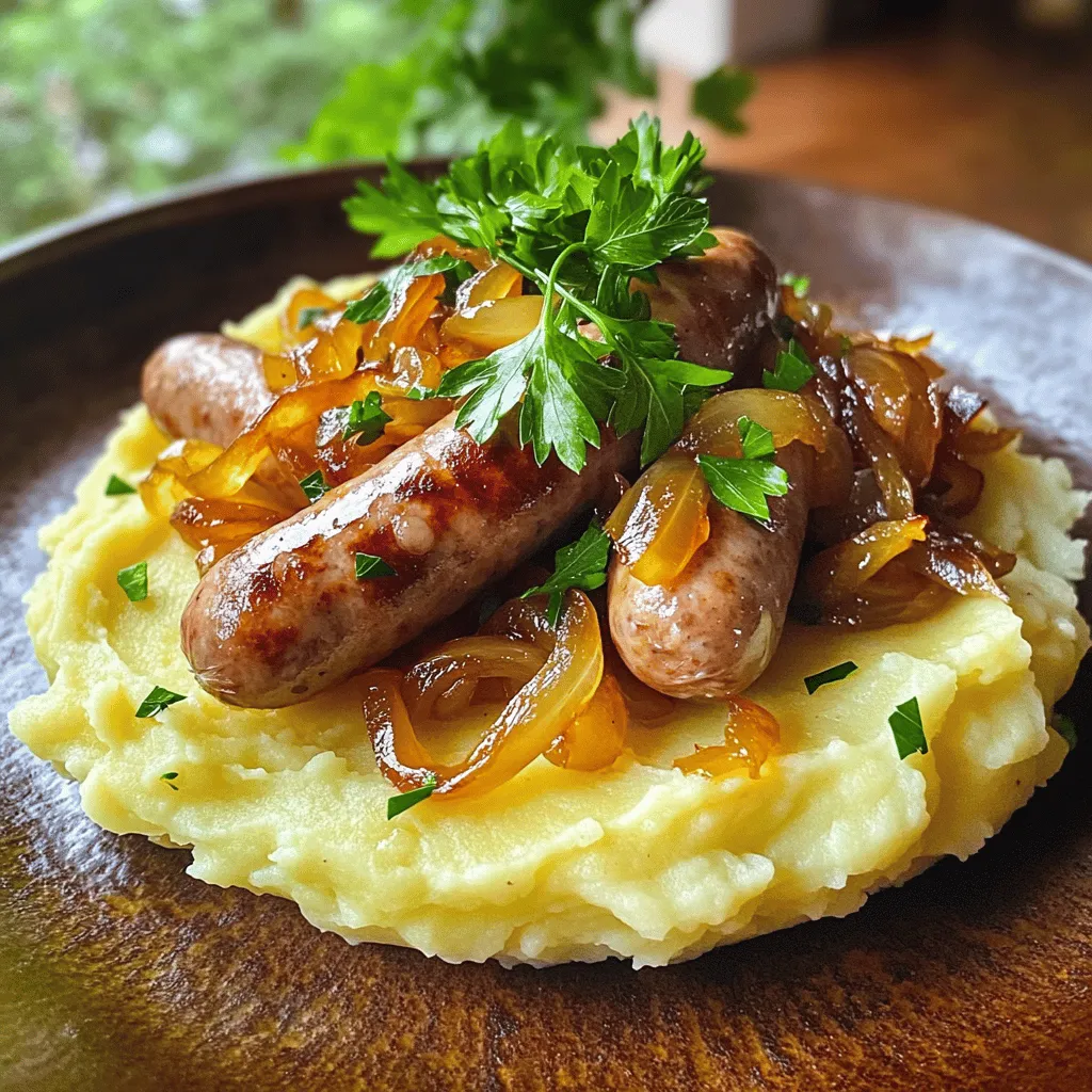 Simple Bangers and Mash Delicious Comfort Food Dish