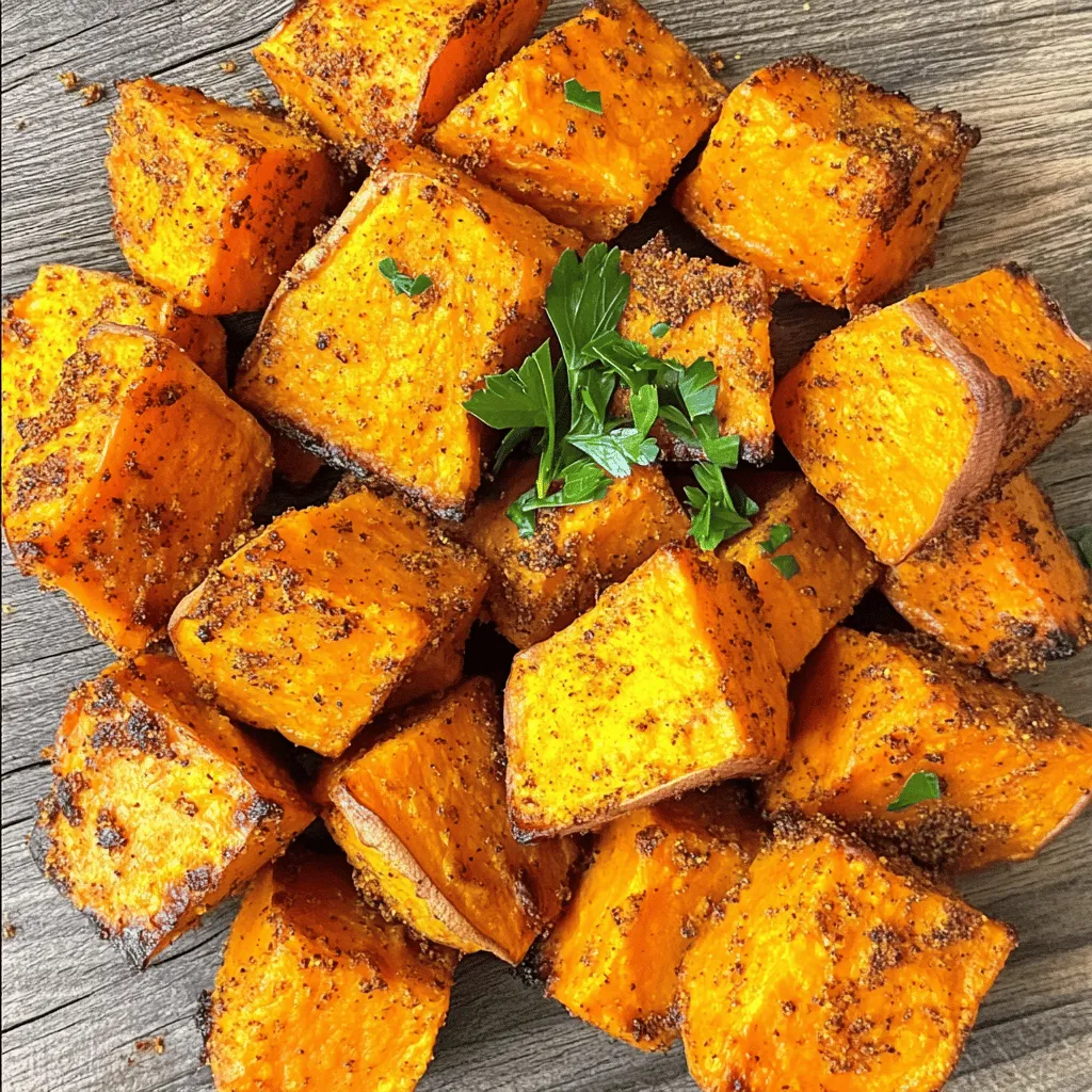 Air Fryer Cajun Sweet Potato Cubes Flavorful Delight
