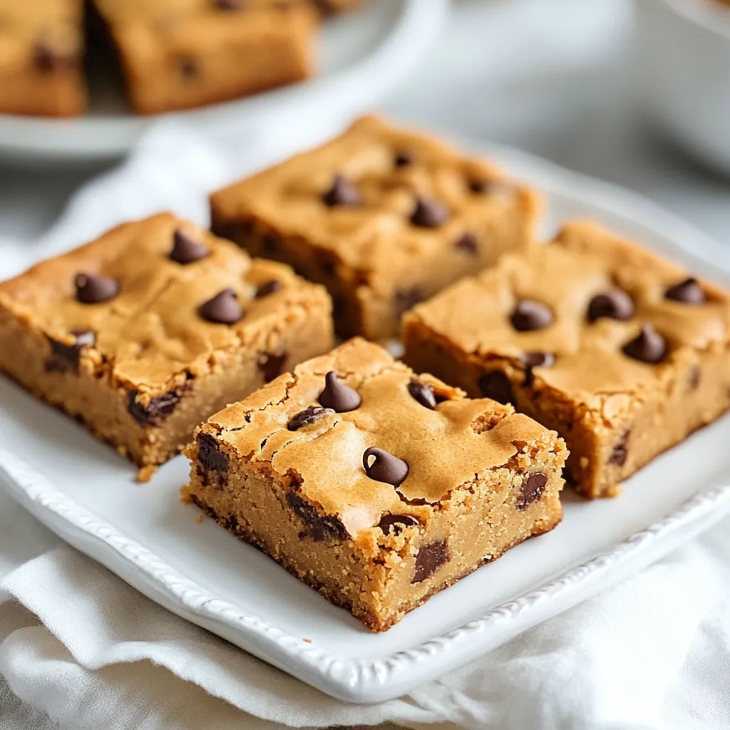 Peanut Butter Chocolate Chip Blondies Tasty and Easy Treat