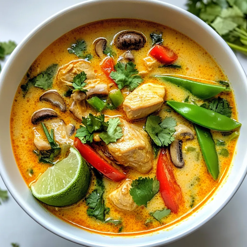 Thai Red Curry Chicken Soup Delicious and Easy Recipe