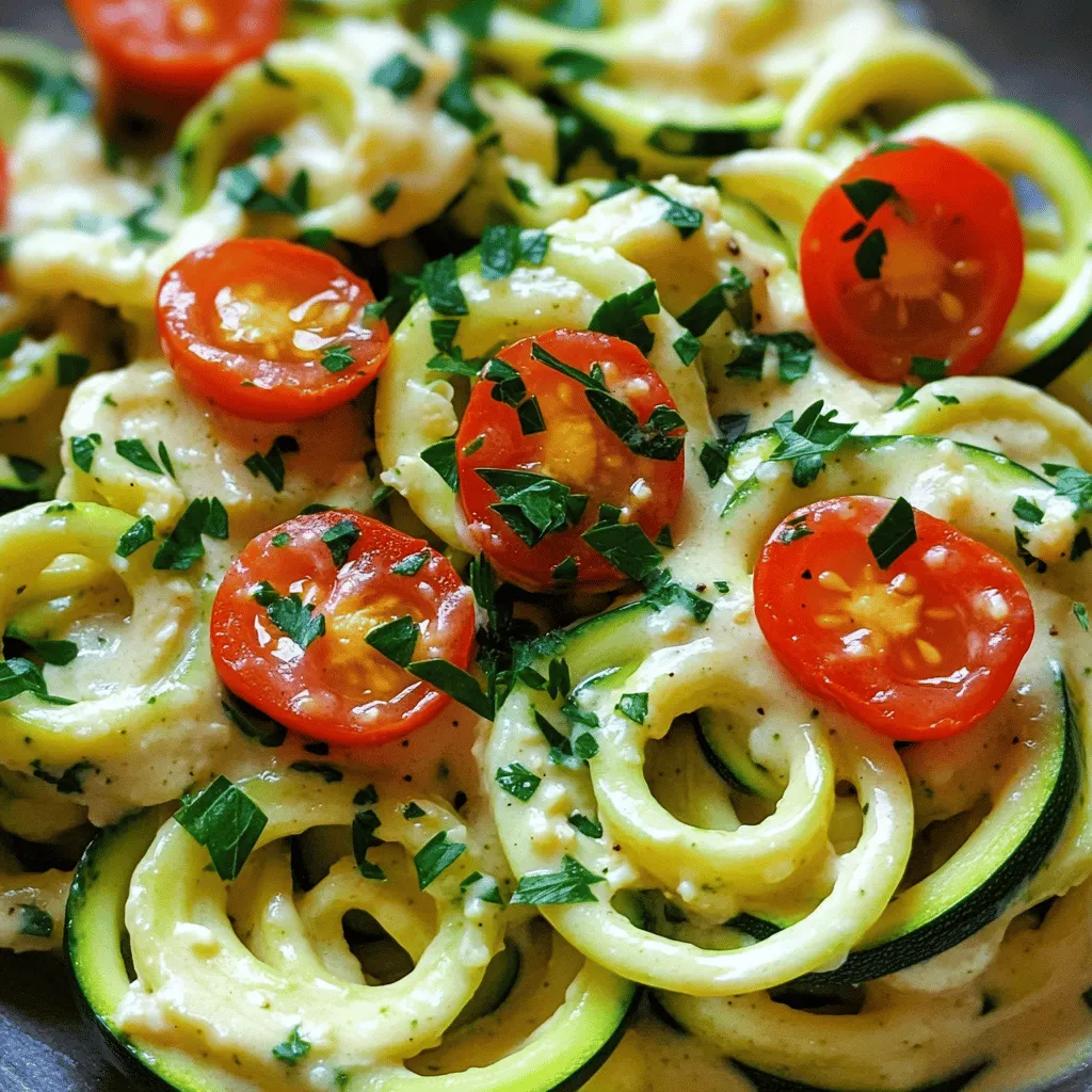 Zucchini Noodle Alfredo Creamy and Healthy Delight