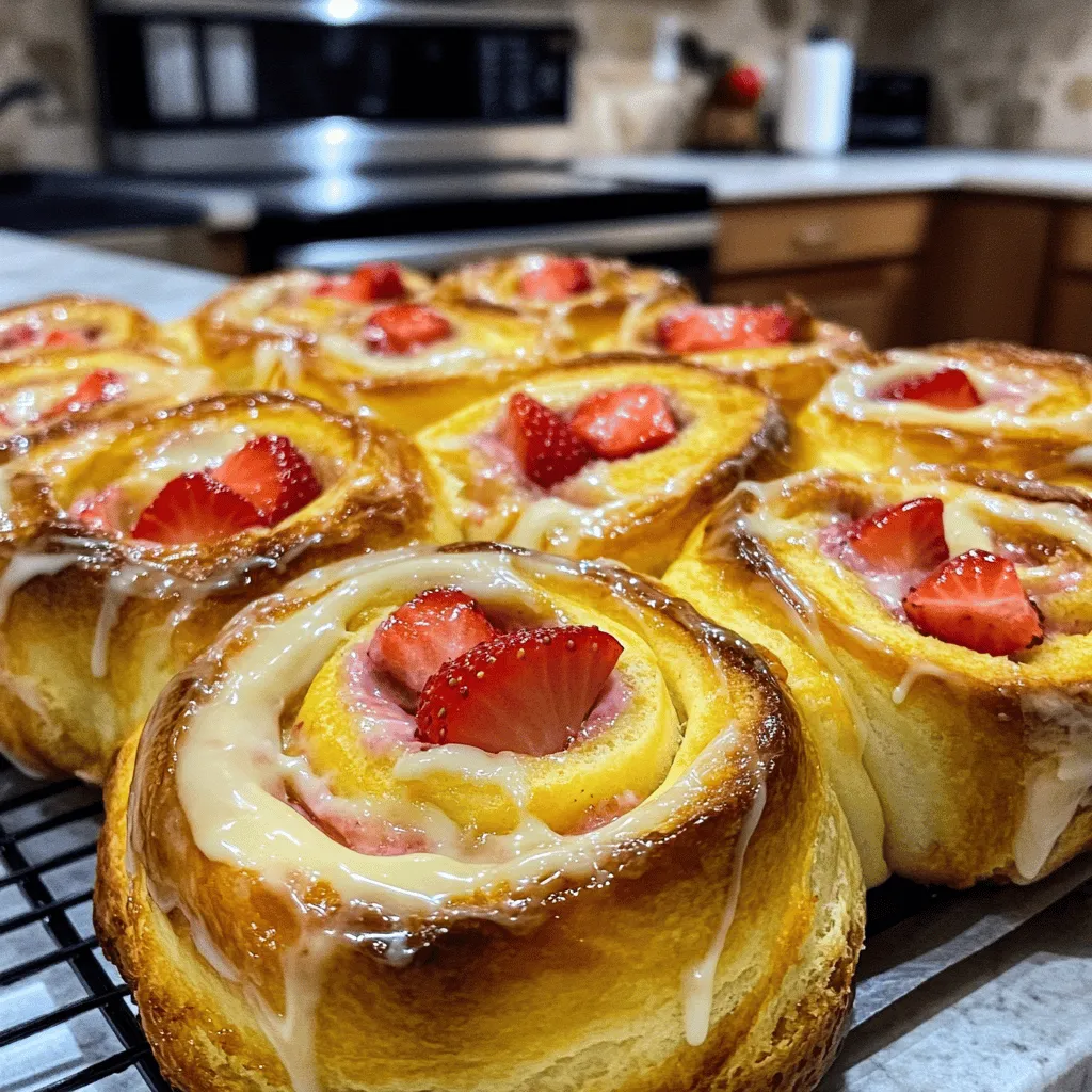 Indulge in Sweetness: Homemade Strawberry Cheesecake Sweet Rolls