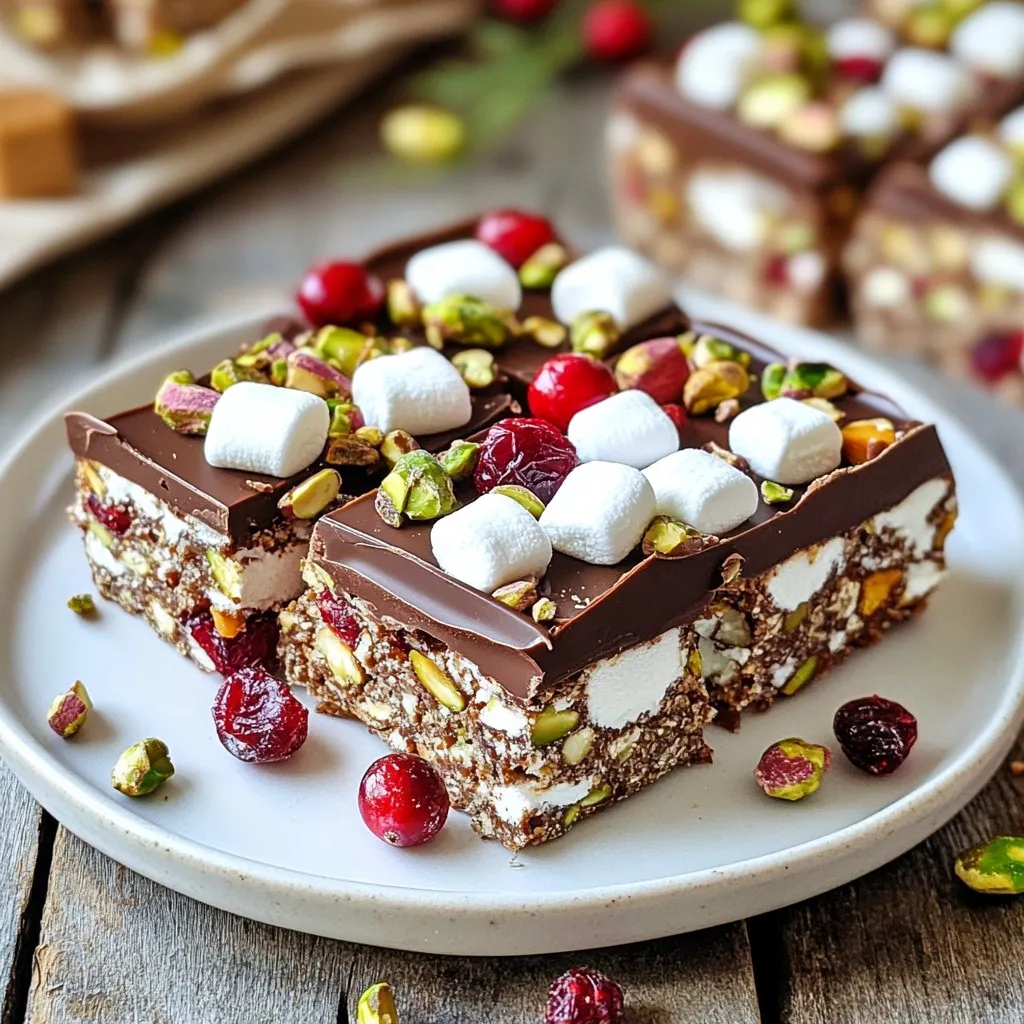 Cranberry Pistachio Rocky Road Delightful No-Bake Treat