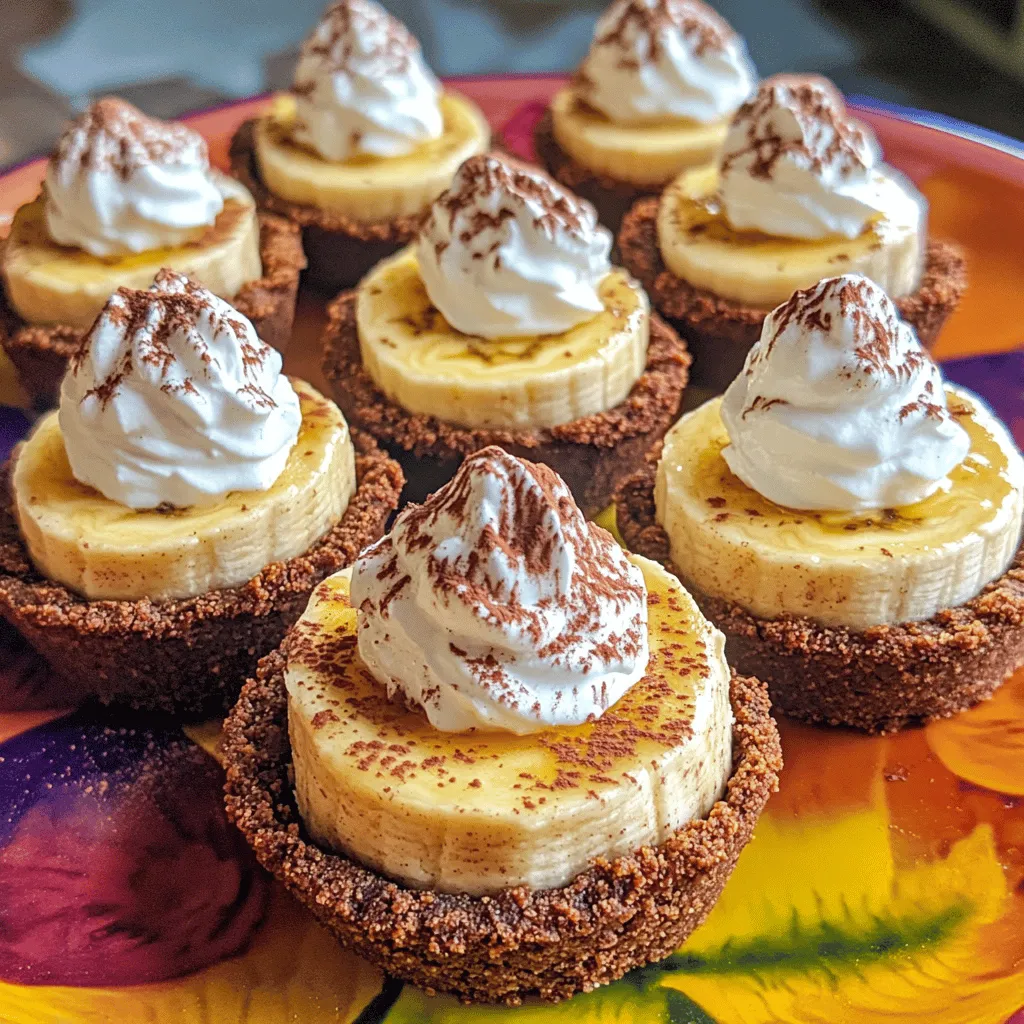 Here’s what you need for these easy no-bake mini banana cream pies: