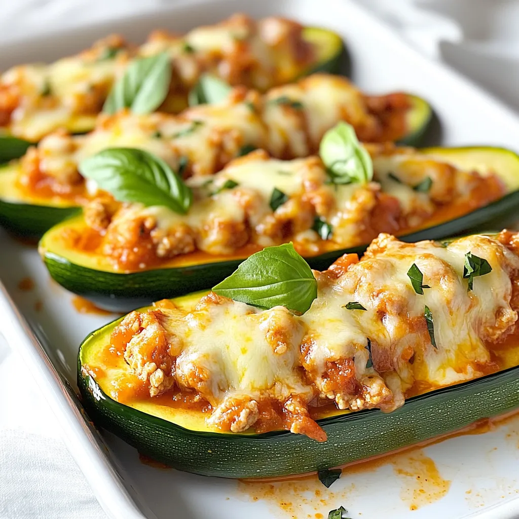 Chicken Parmesan Zucchini Boats Flavorful Weeknight Meal