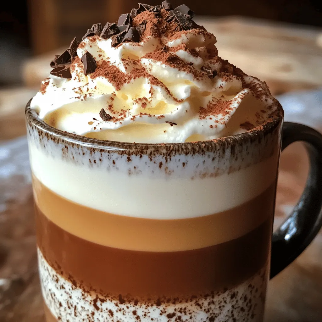 To make this delicious drink, you need just a few key ingredients. The base is two shots of freshly brewed espresso. You can use any espresso you love. Next, you will need one cup of whole milk or a dairy-free alternative if you prefer.