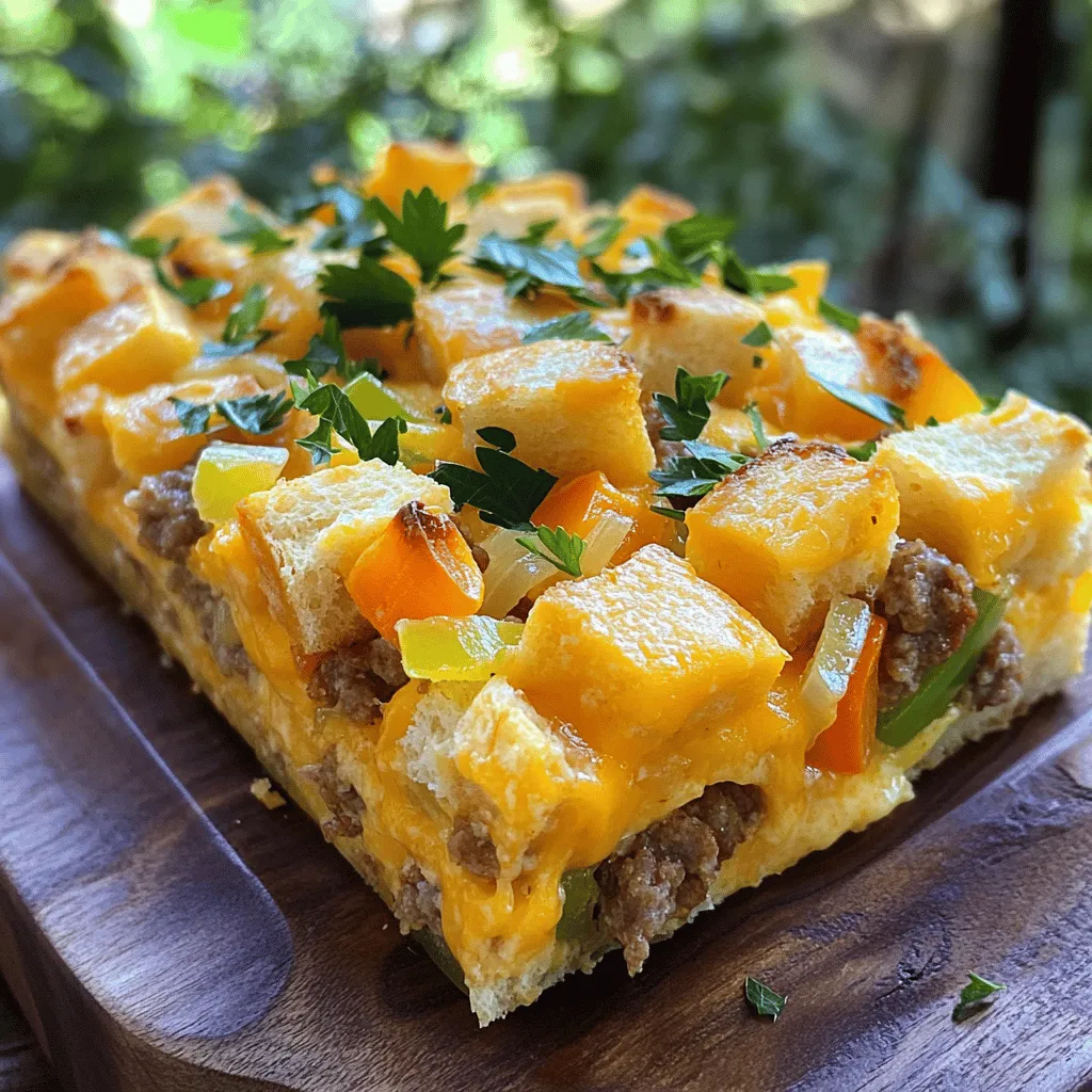 - 8 slices of whole grain bread, cubed - 6 large eggs - 2 cups milk (or a dairy alternative) - 1 cup shredded cheddar cheese