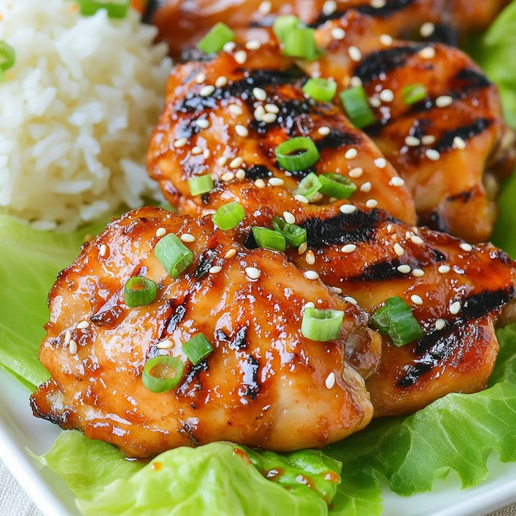 Korean BBQ Chicken Thighs Flavorful and Grilled Delight