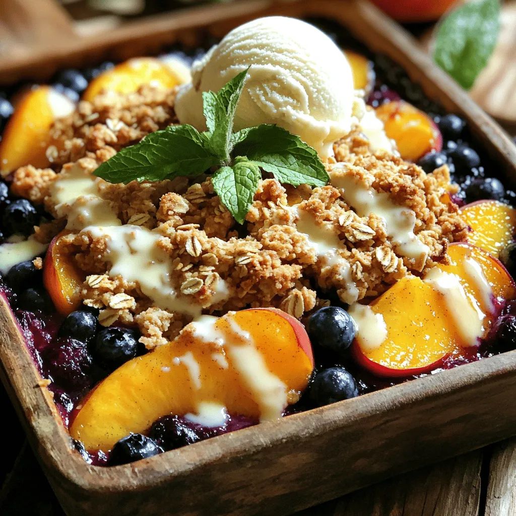 Peach and Blueberry Crumble Irresistible Dessert Treat