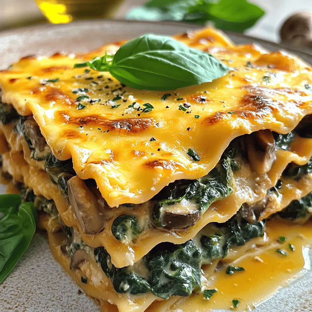 Creamy Spinach Mushroom Lasagna Flavor-Packed Delight