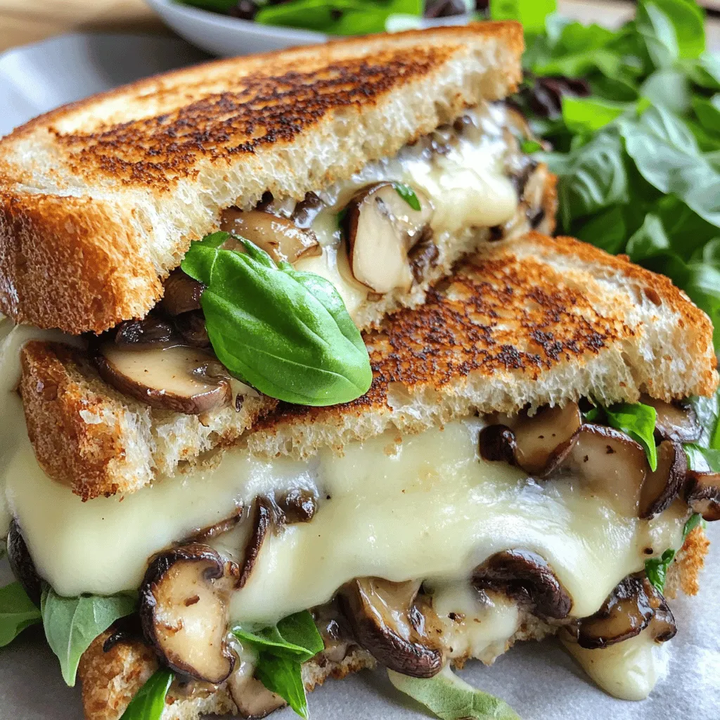 Grilled Mushroom Cheese Sandwich Savory and Tasty Treat
