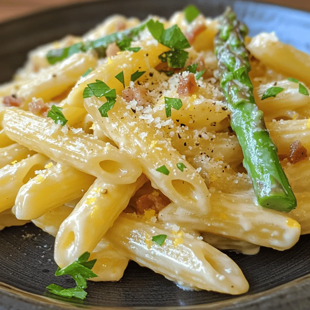 Pennette Delight with Pancetta and Asparagus: A Culinary Journey