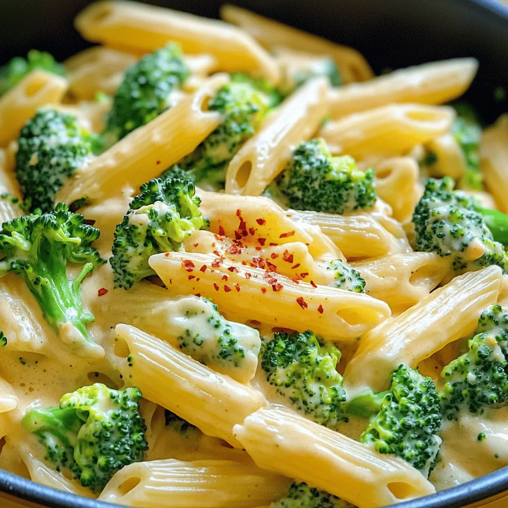 One Pot Creamy Broccoli Cheddar Pasta Delight