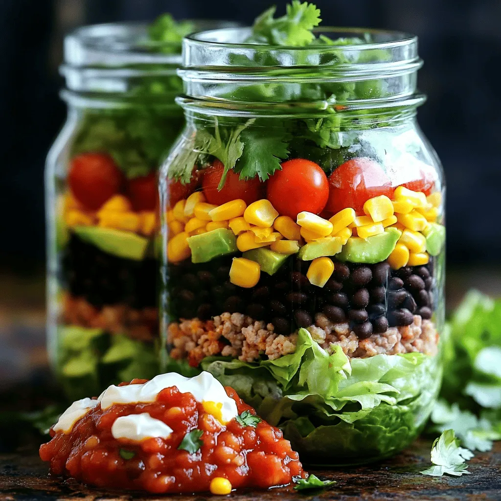 Taco Salad in a Jar Fresh and Flavorful Meal Option