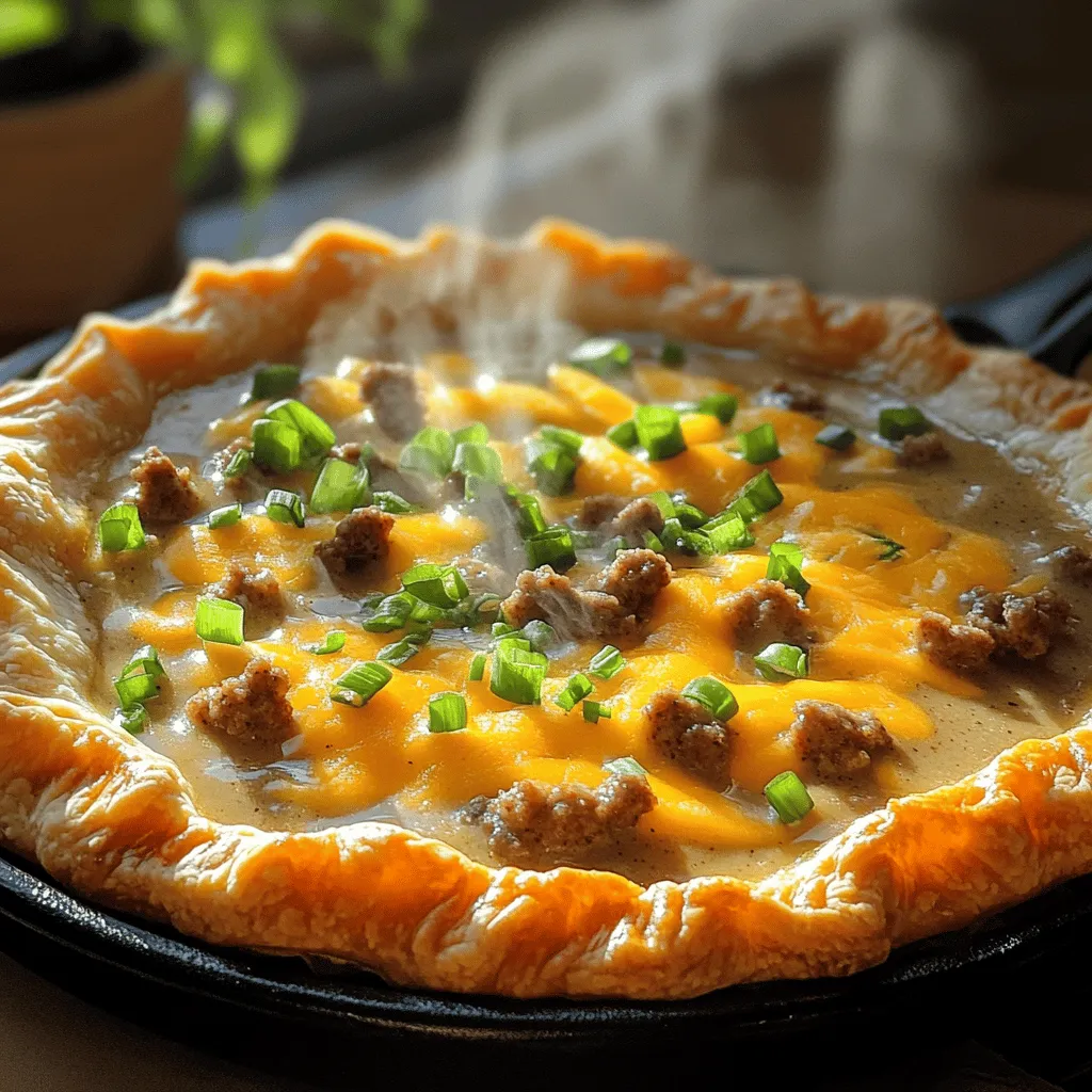 Sausage and Gravy Pie Flavorful Comfort Food Recipe