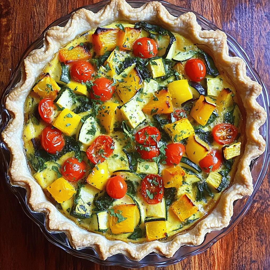 Roasted Vegetable Quiche Delightful and Nutritious Dish
