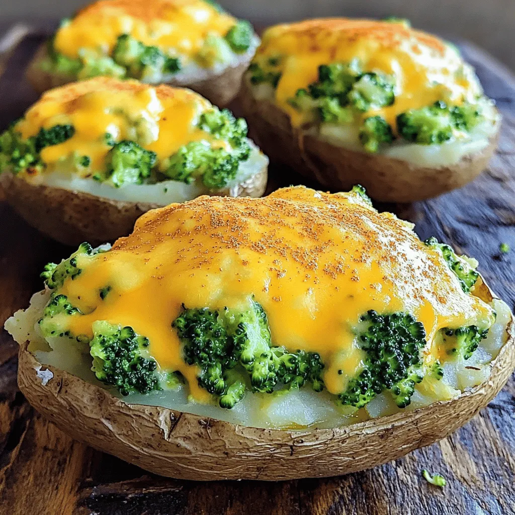 When making broccoli and cheddar twice-baked potatoes, you need fresh and tasty ingredients. Here’s what you’ll need: