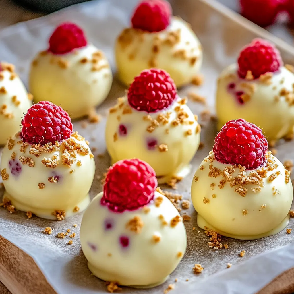 Irresistible White Chocolate Raspberry Cheesecake Balls