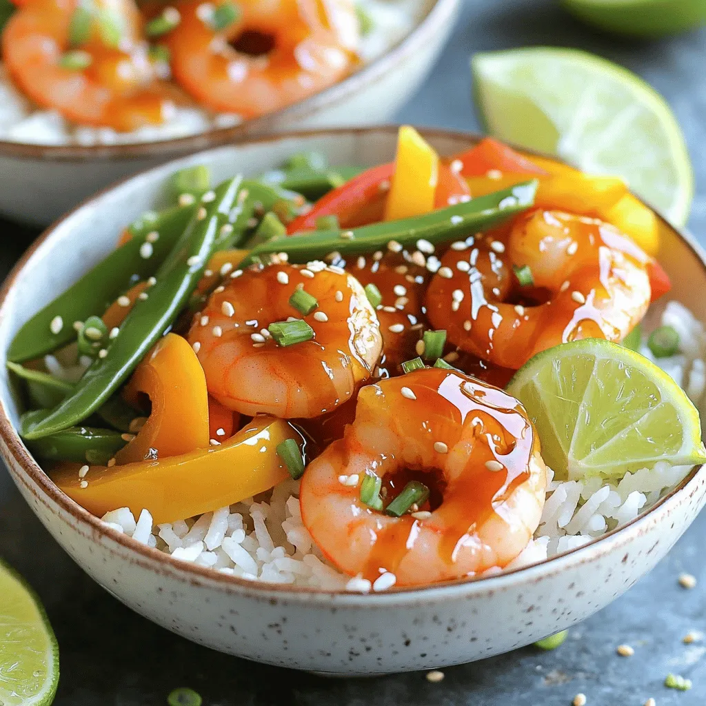 Honey Sriracha Shrimp Bowls Packed with Flavor