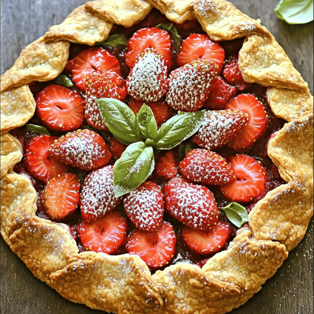 To make a delightful Easy Strawberry Basil Galette, you need fresh and simple ingredients. Here’s what you will need: