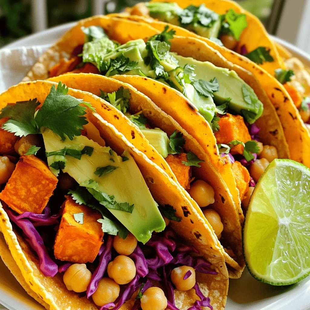 Roasted Sweet Potato and Chickpea Tacos Delight