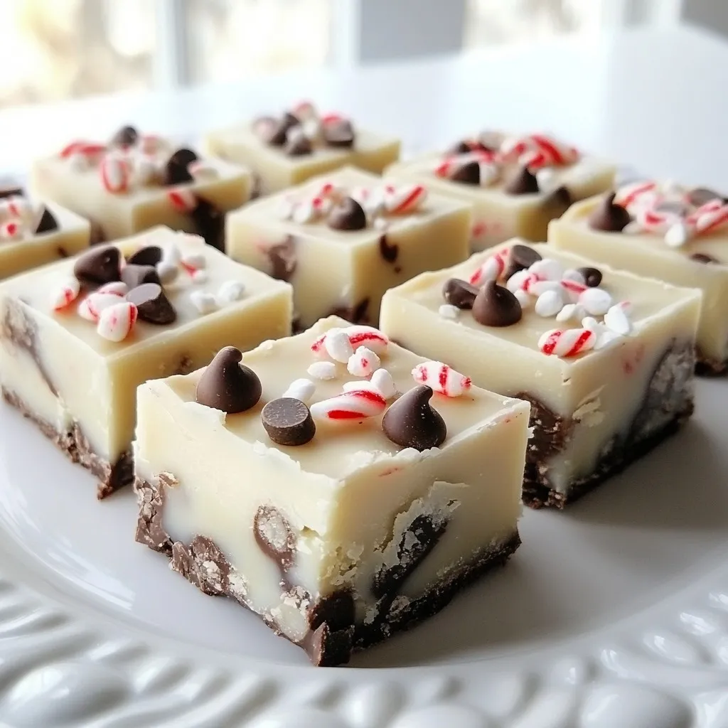 Peppermint Chocolate Chip Fudge Easy Holiday Treat