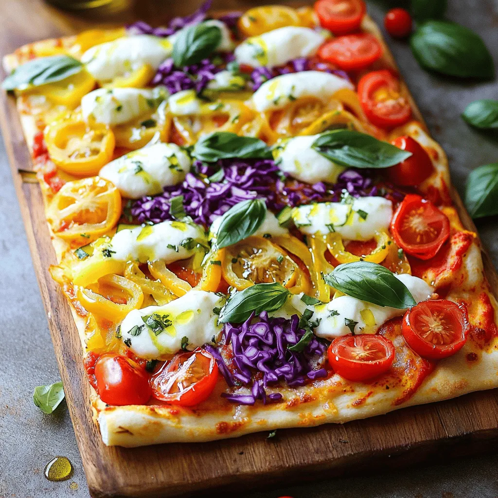 Rainbow Veggie Pizza Colorful and Healthy Delight