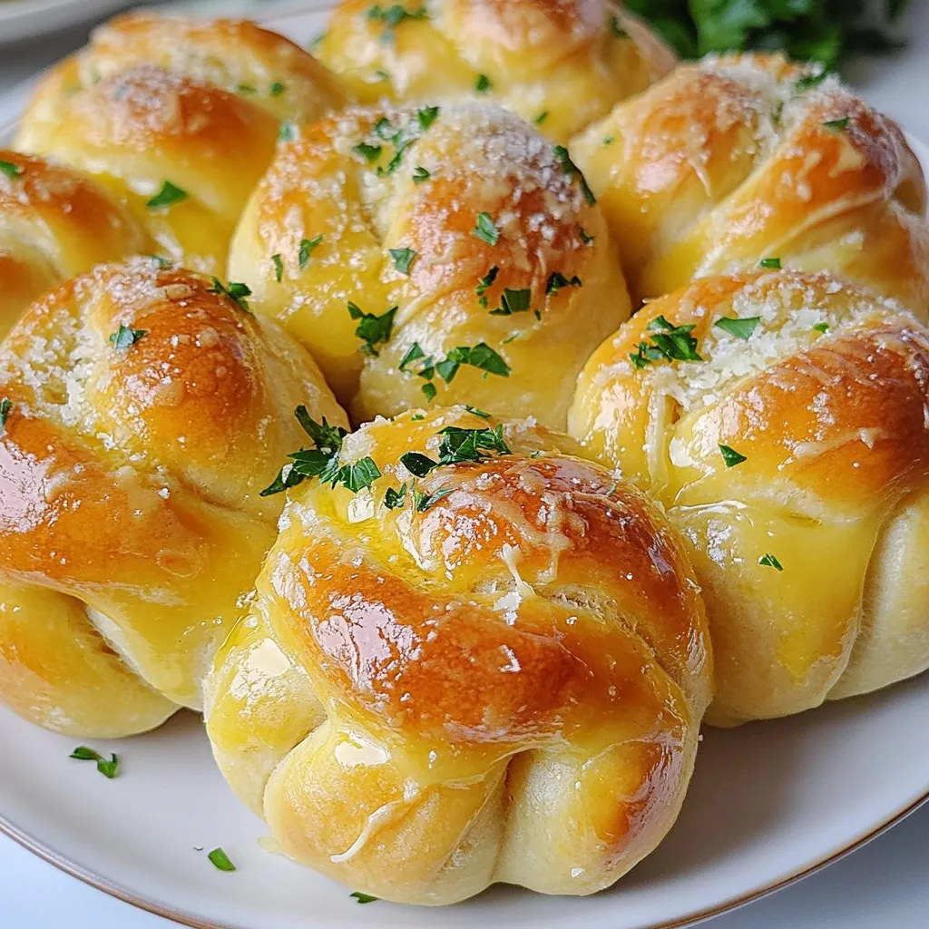Garlic Parmesan Knotted Rolls Simple and Tasty Recipe
