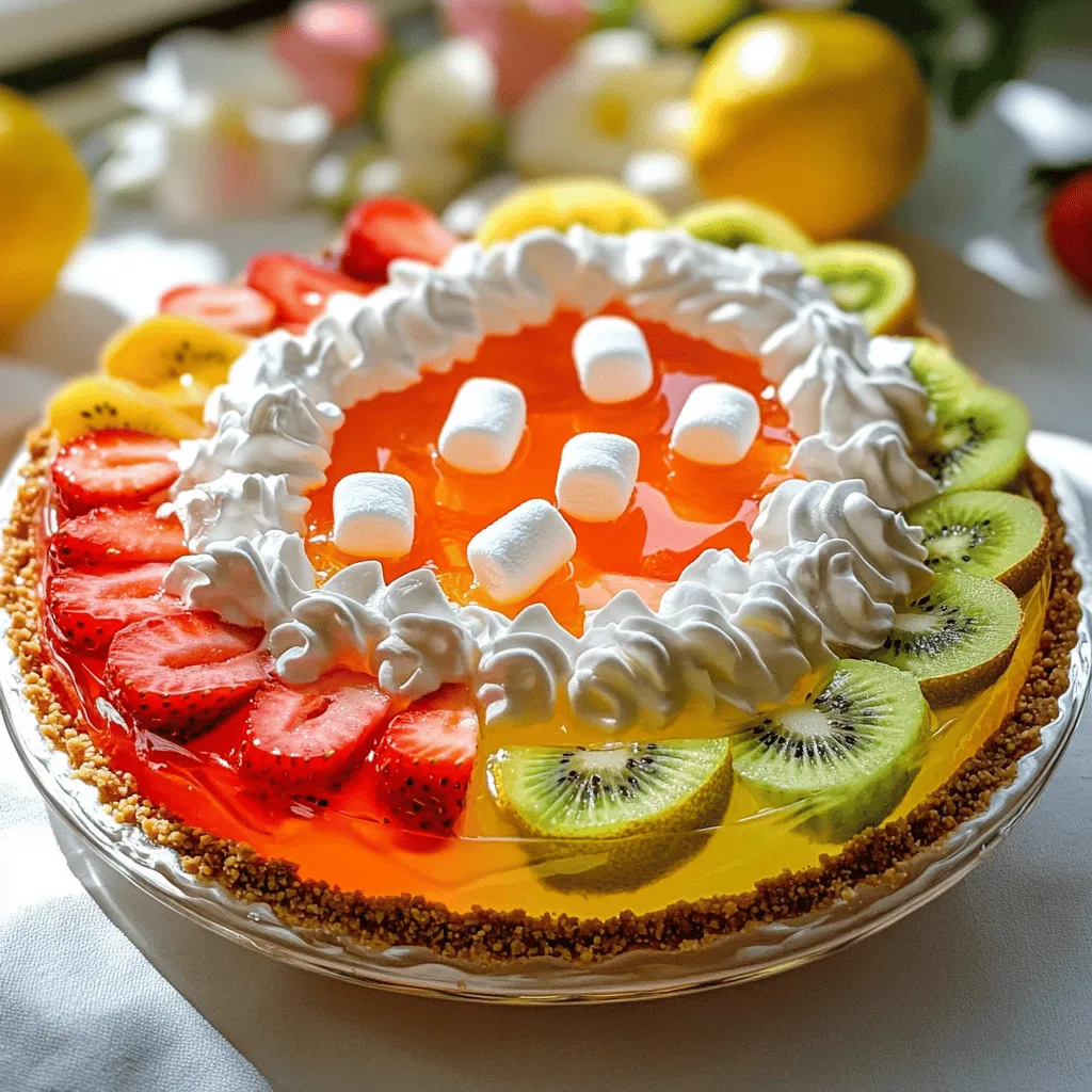 Easter No Bake Jello Pie Colorful Spring Delight