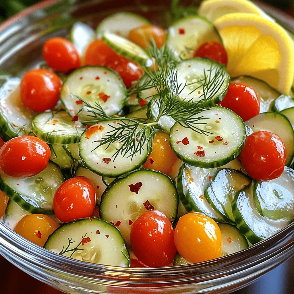 Cucumber Dill Salad Fresh and Flavorful Side Dish