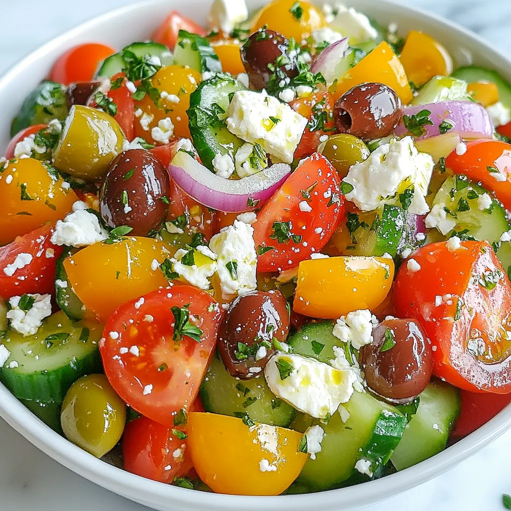 Greek Tomato Cucumber Salad Fresh and Tasty Delight