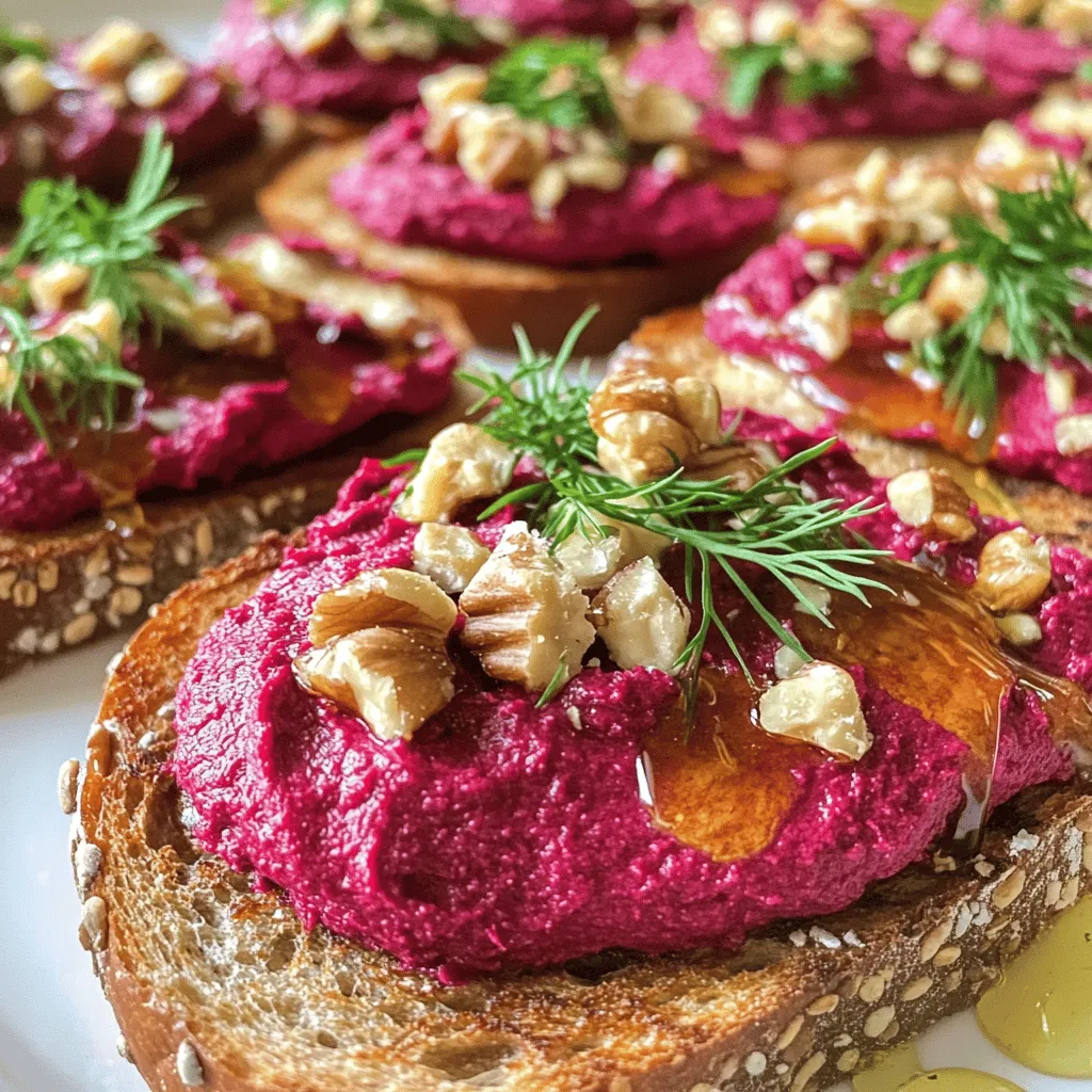 High Protein Whipped Beetroot On Toast Delight