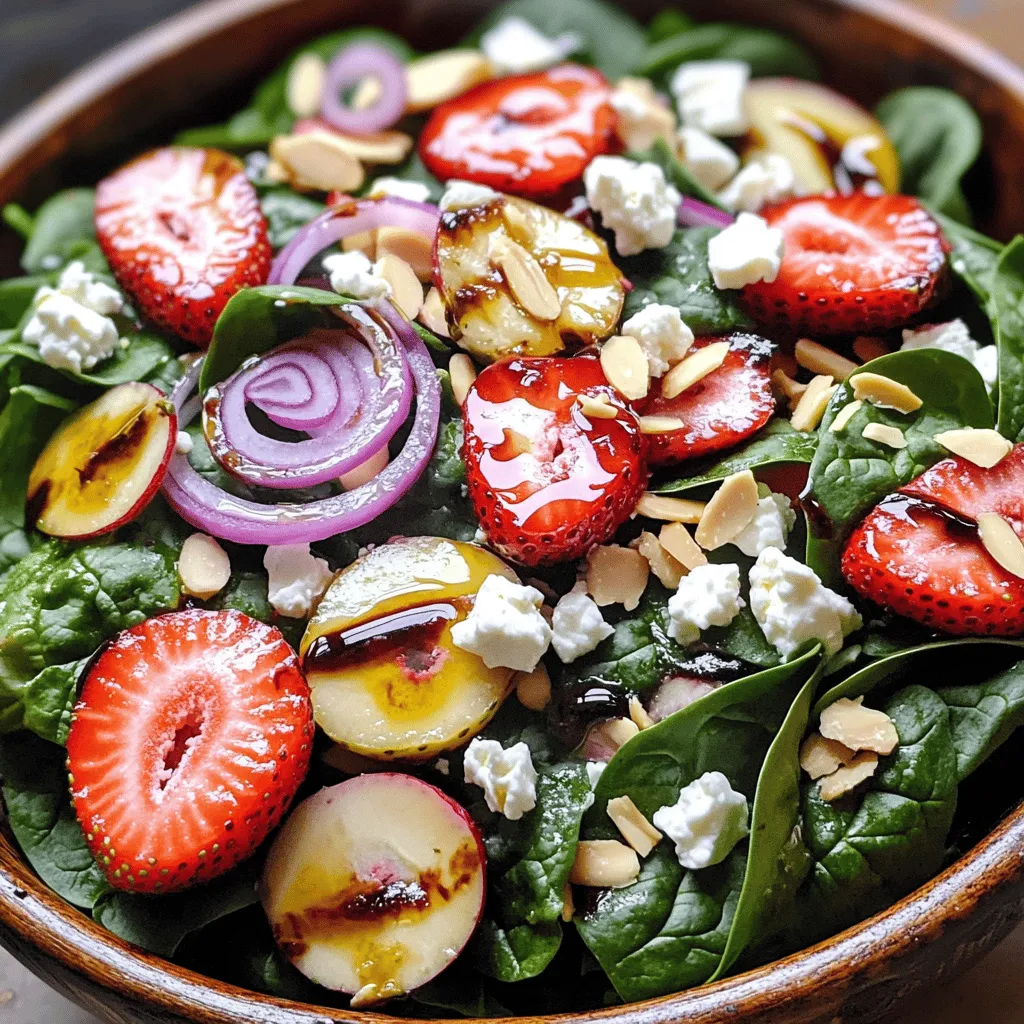 Spinach Strawberry Feta Salad Fresh and Flavorful Dish