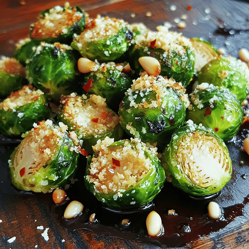 Crispy Garlic Parmesan Brussels Sprouts Delight