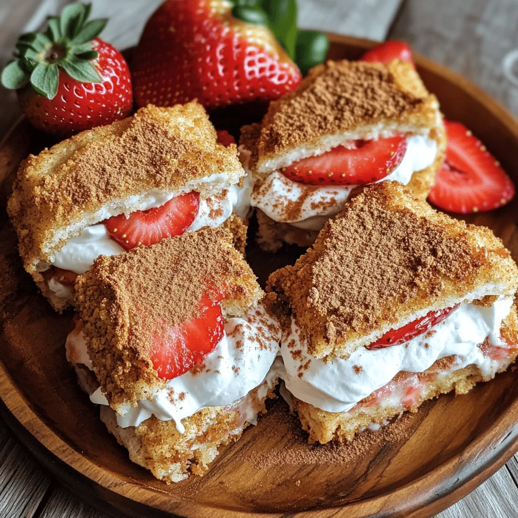 Fried Strawberry Cheesecake Sandwiches Sweet Delight