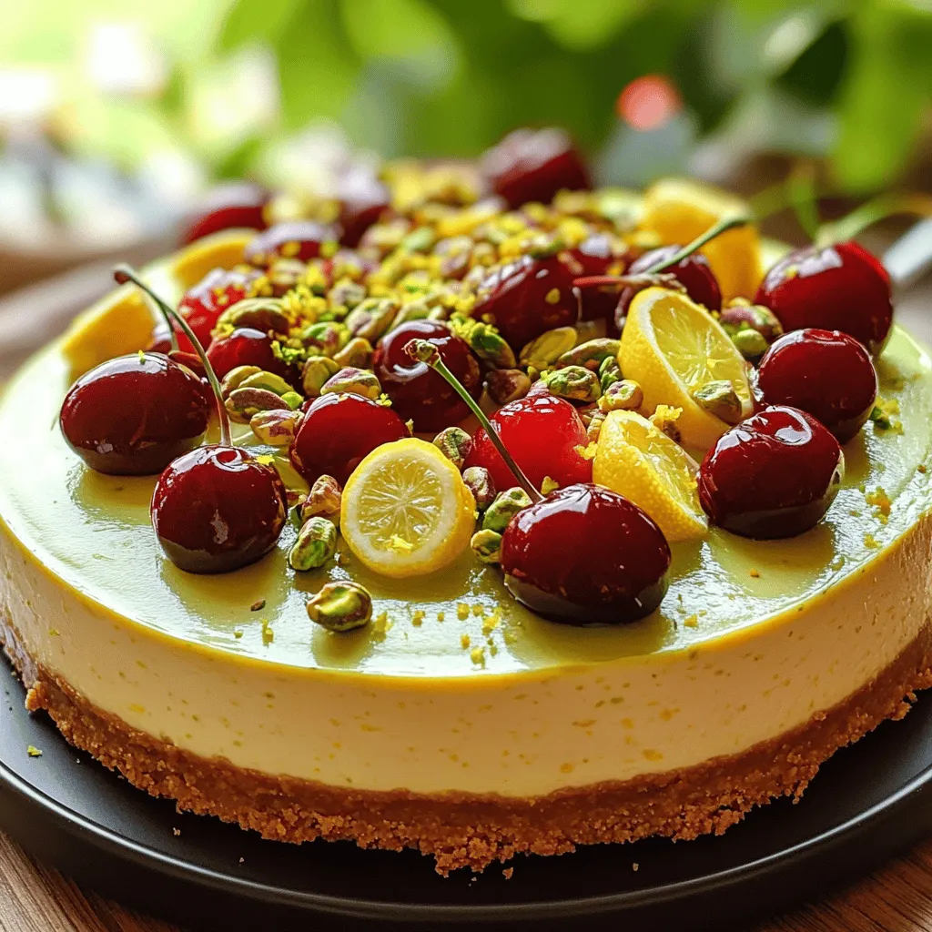 Luscious Lemon-Lime Cherry Pistachio Cheesecake Recipe