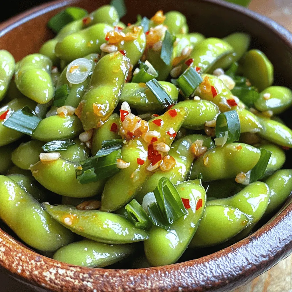 Minute Spicy Garlic Edamame Flavorful Snack Recipe