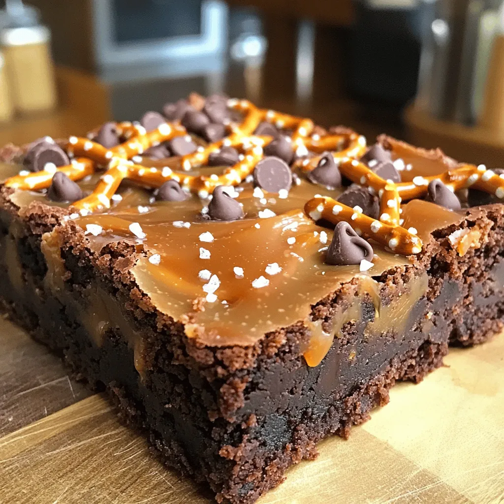 Salted Caramel Pretzel Brownies Decadent and Tasty Treat