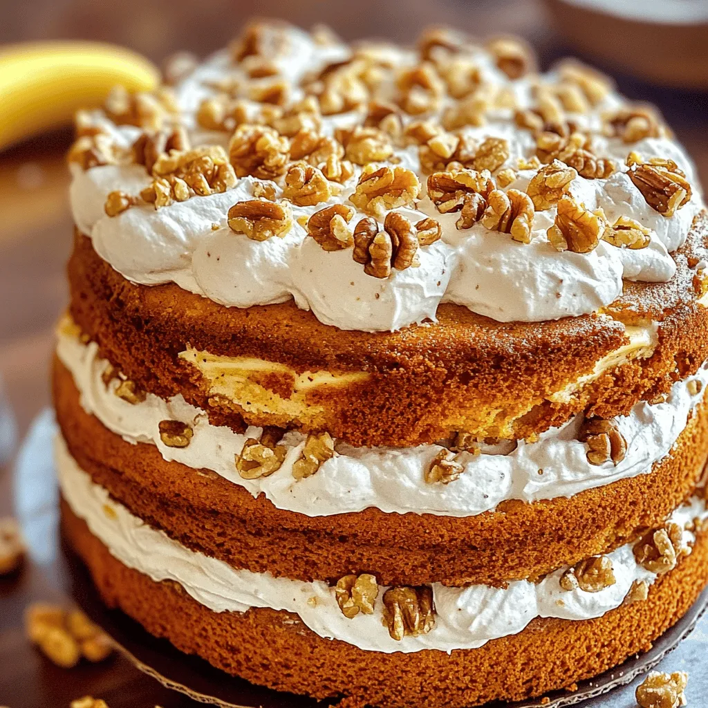 Heavenly Banana Walnut Cream Cake Recipe to Savor