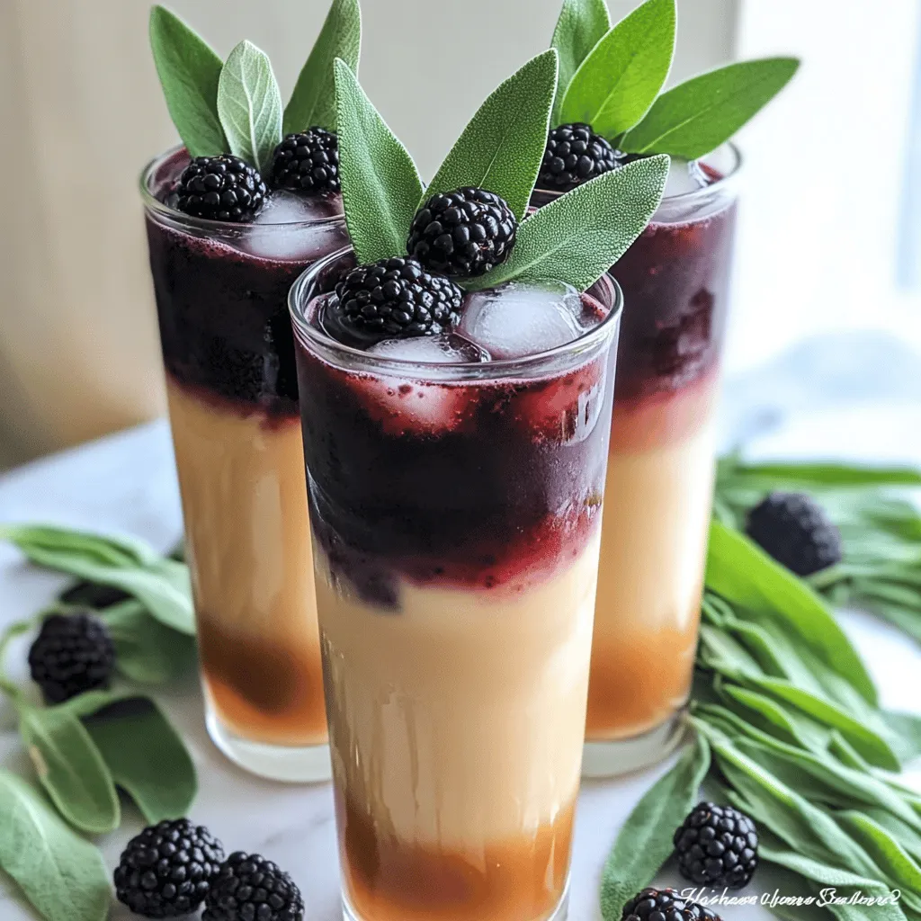 Blackberry Sage Iced Tea Latte Refreshing Summer Drink