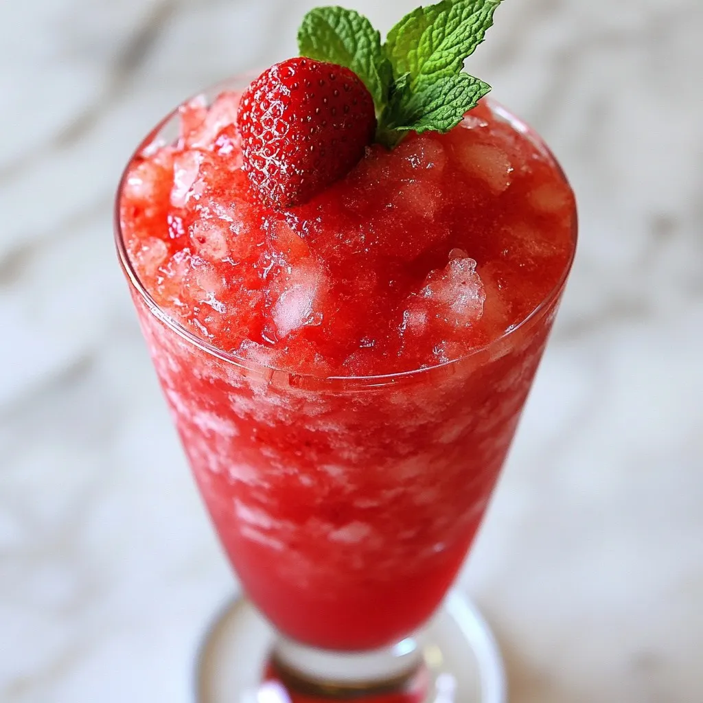 Strawberry Limeade Slush Refreshing Summer Drink