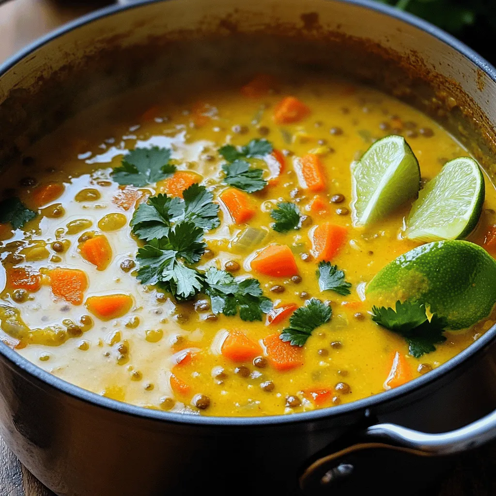 Coconut Curry Lentil Soup Flavorful and Nourishing Dish