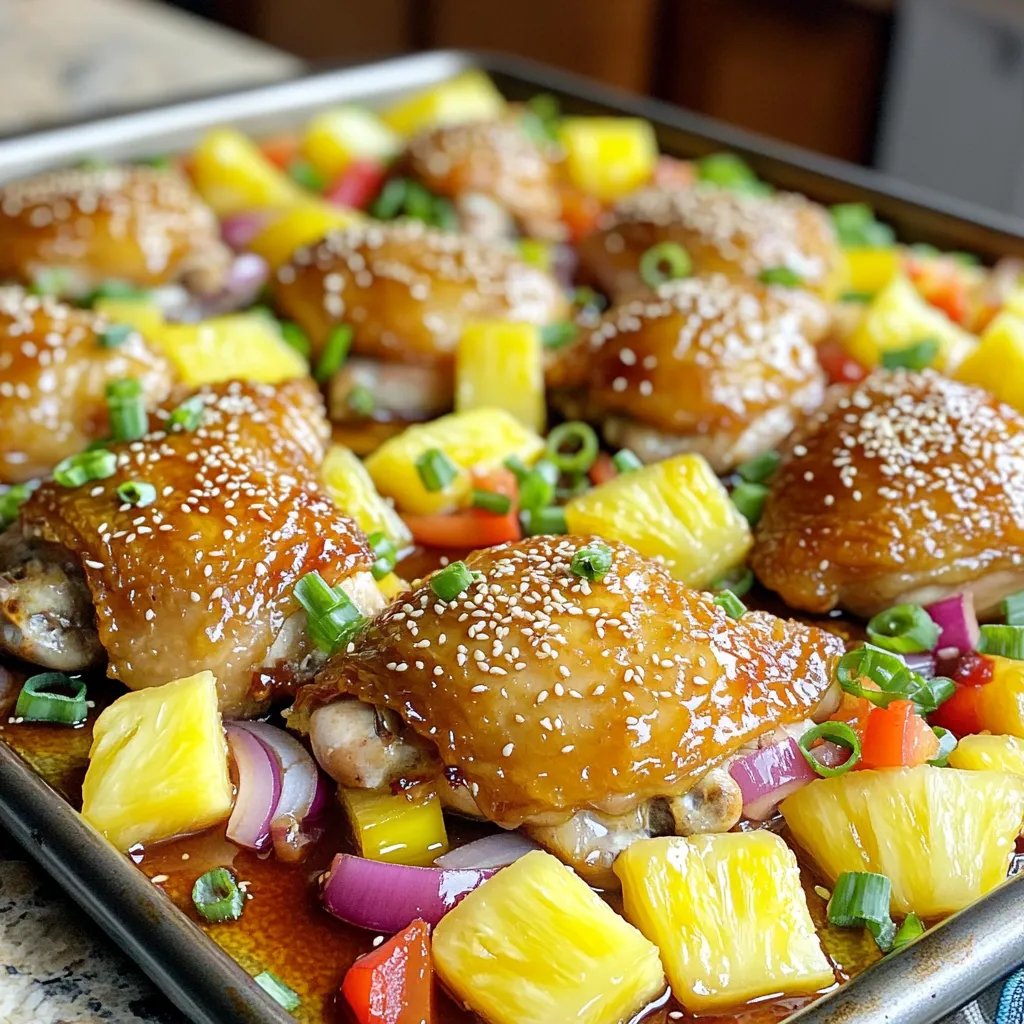 Sheet-Pan Pineapple Teriyaki Chicken Easy Dinner Recipe