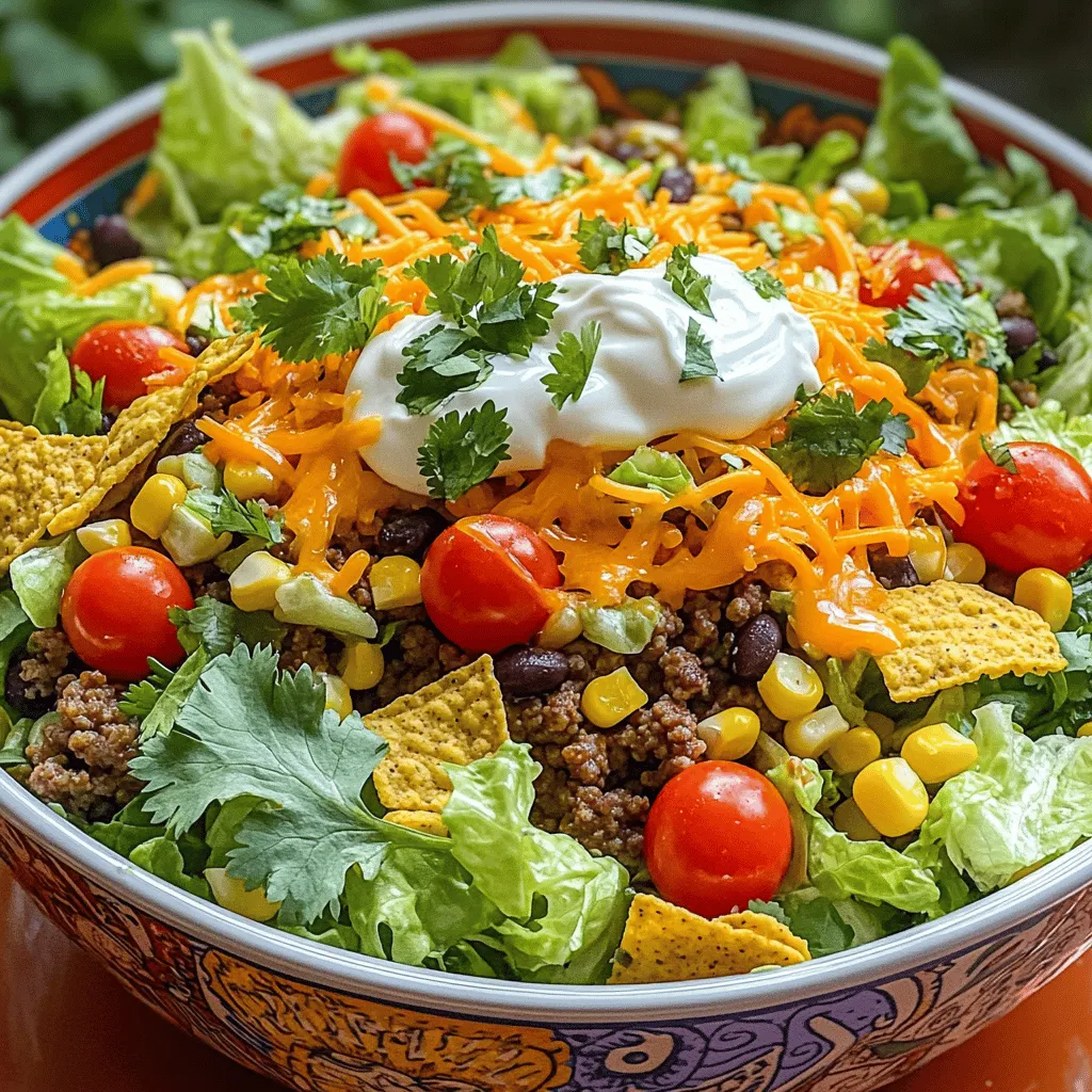 To make the Easy Dorito Taco Salad, gather these tasty ingredients: