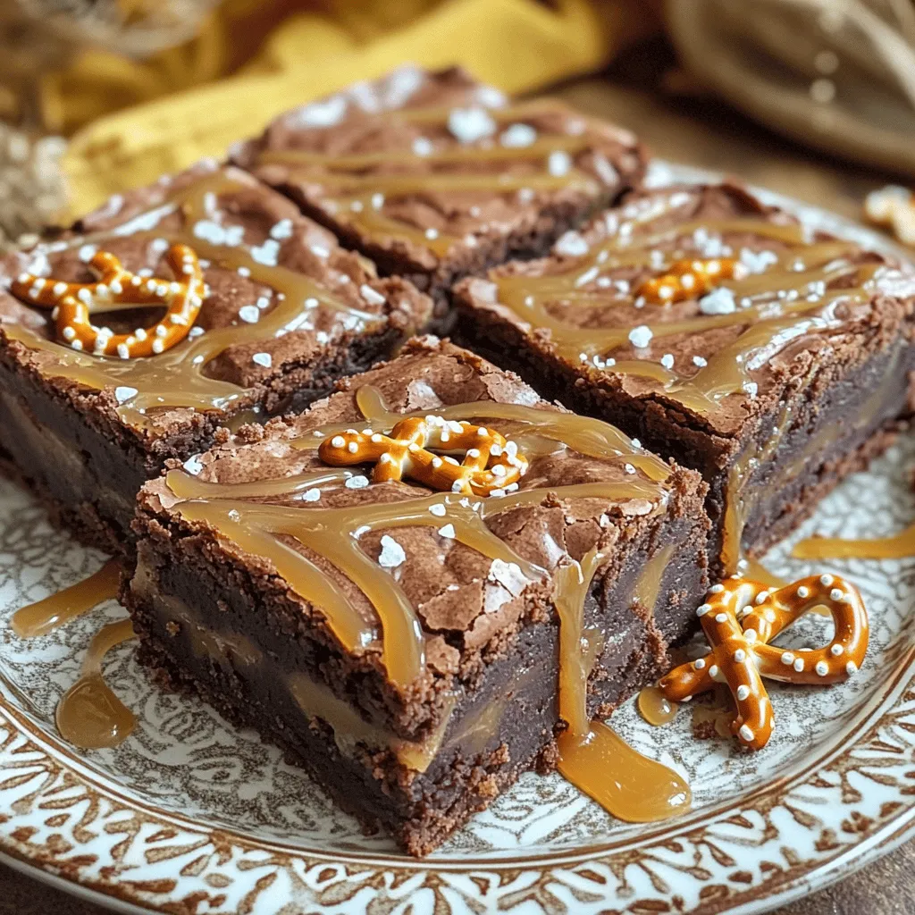 Salted Caramel Pretzel Brownies Rich and Decadent Treat