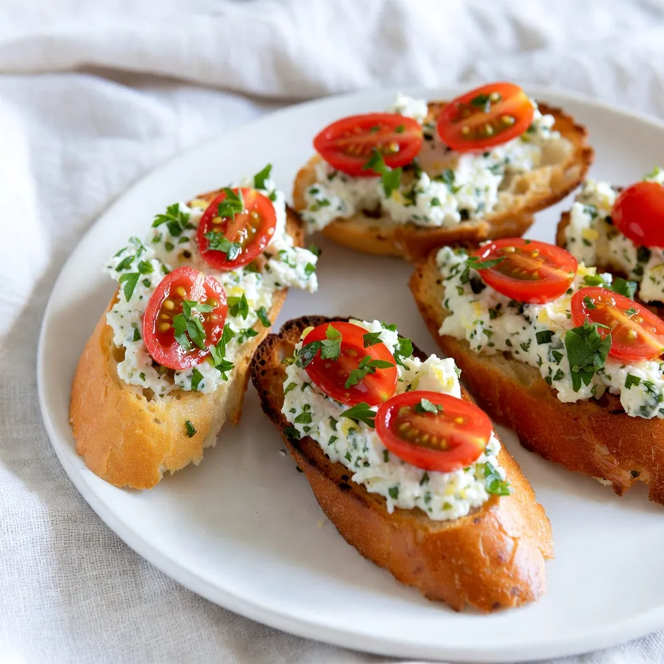 Garlic Herb Ricotta Crostini Simple and Tasty Snack